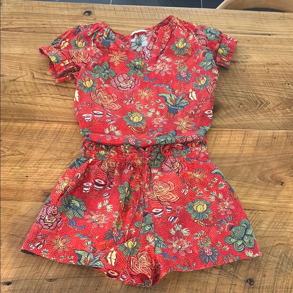 Ulla Johnson hibiscus cute short and top set